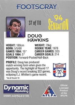 1994 AFL Sensation #37 Doug Hawkins Back